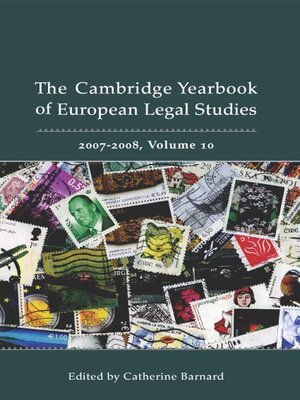 cover image of The Cambridge Yearbook of European Legal Studies, Volume 10